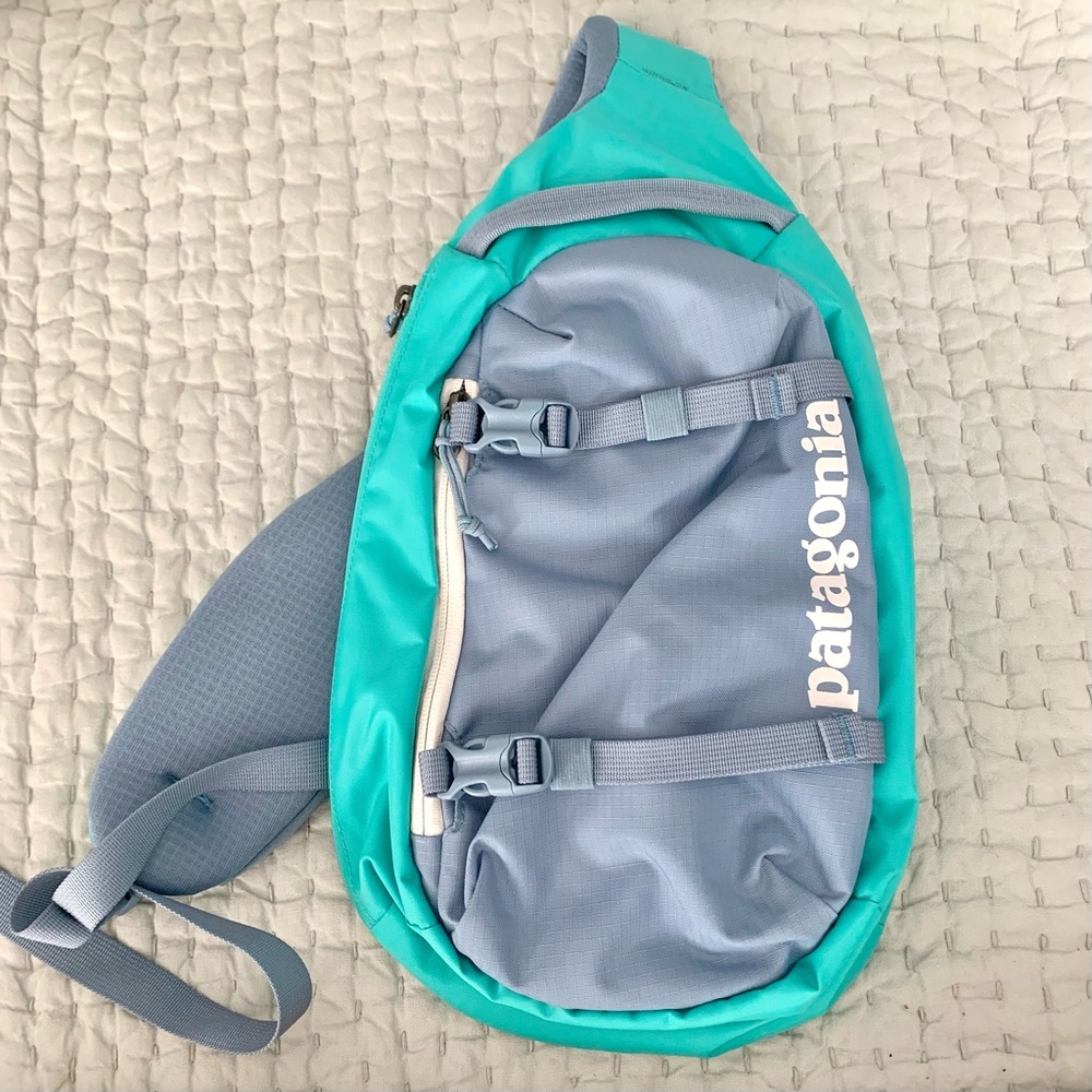 Patagonia Teal and Gray Crossbody Bag